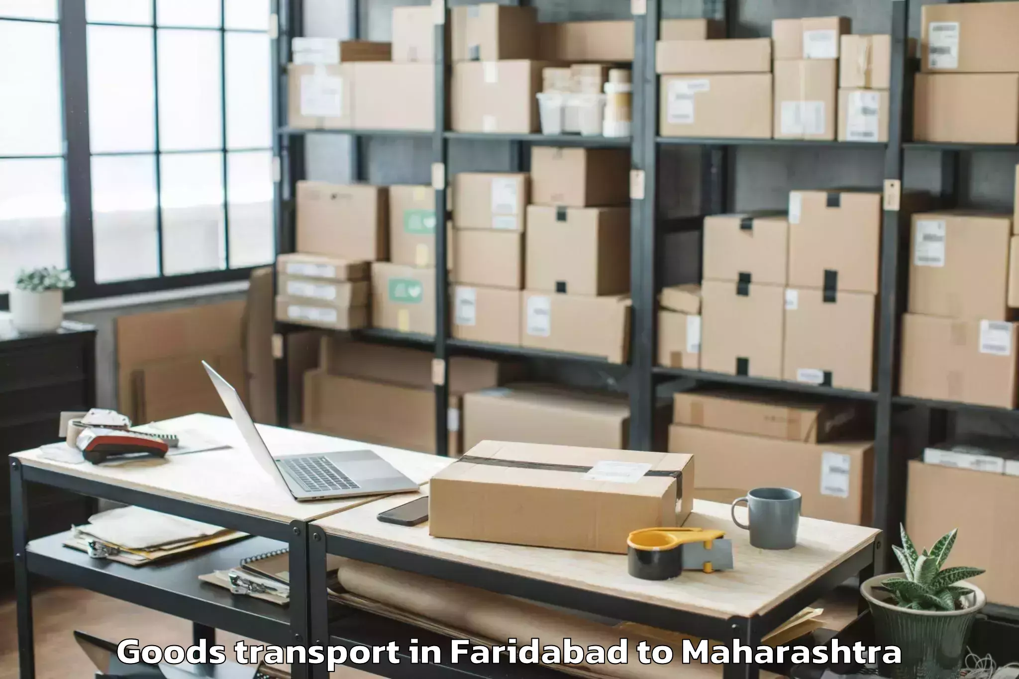 Top Faridabad to Ballarpur Goods Transport Available